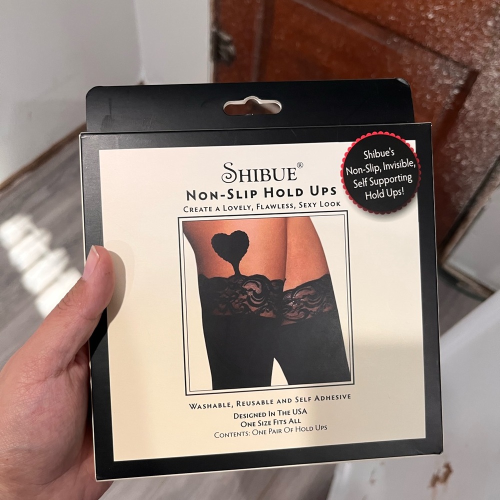 🟣Shibue Black Non-Slip Hold Ups lingerie